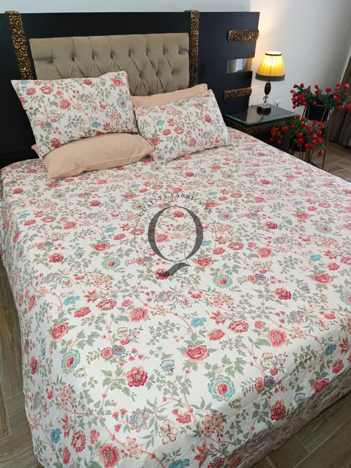 PC-1484: 4 Pillows Cotton Bed Sheet
