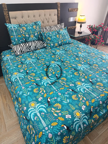 PC-1485: 4 Pillows Cotton Bed Sheet