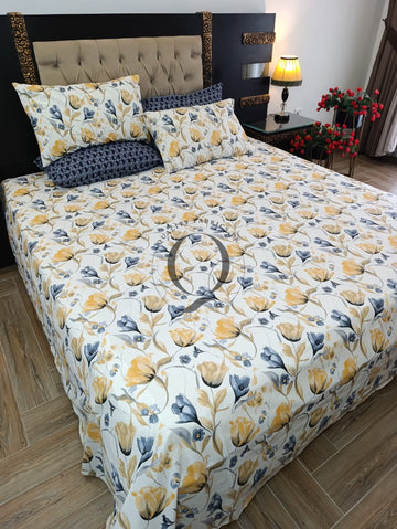 PC-1490: 4 Pillows Cotton Bed Sheet