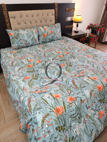 PC-1491: 4 Pillows Cotton Bed Sheet