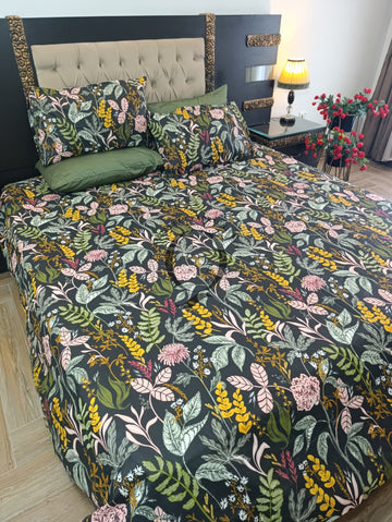 PC-1493: 4 Pillows Cotton Bed Sheet