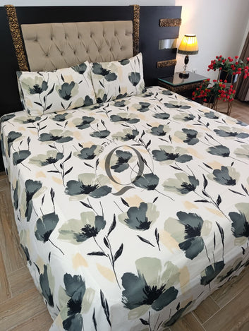 PC-1497: 4 Pillows Cotton Bed Sheet
