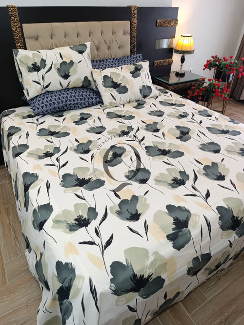 PC-1497: 4 Pillows Cotton Bed Sheet
