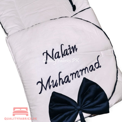 Navy Blue Theme  - Snuggle Bed & Sleeping Bag with Name