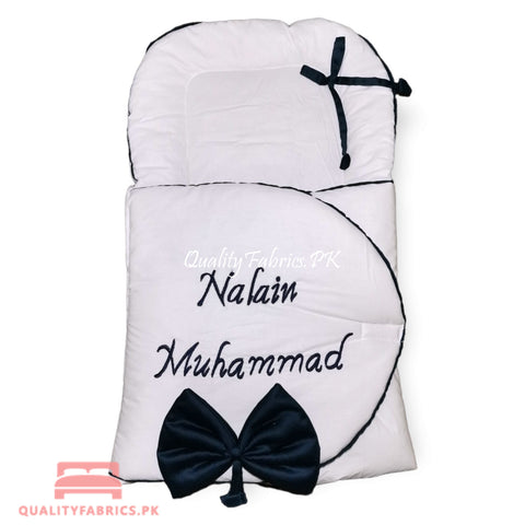 Navy Blue Theme  - Snuggle Bed & Sleeping Bag with Name