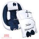 Navy Blue Theme  - Snuggle Bed & Sleeping Bag with Name