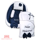 Navy Blue Theme  - Snuggle Bed & Sleeping Bag with Name