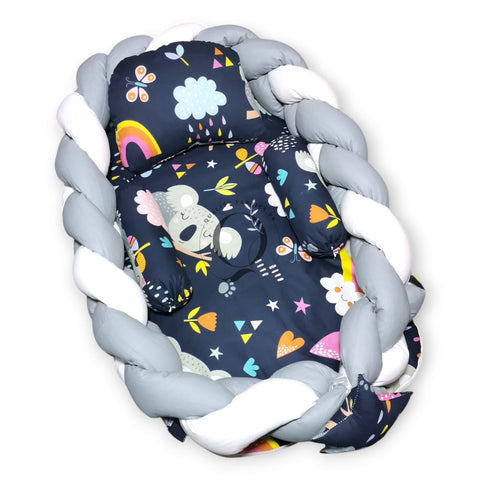 Koala Navy Blue Theme Braided - Snuggle Bed