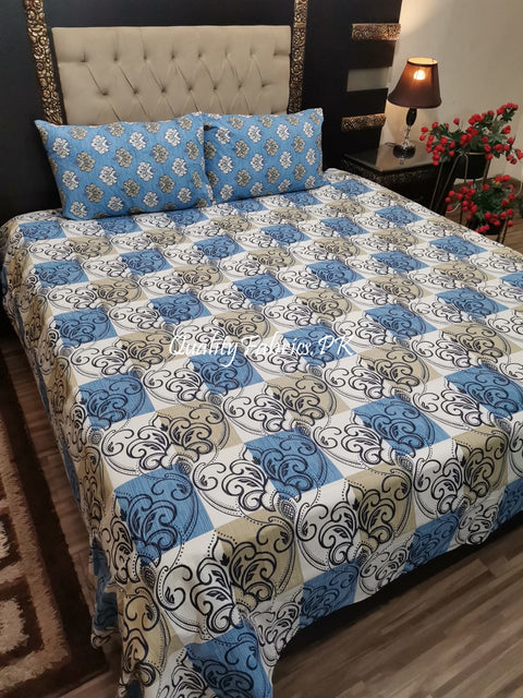 QF-1887: 3 Piece Cotton Bed Sheet