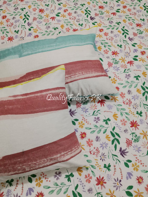 QF-1907: 3 Piece Cotton Bed Sheet