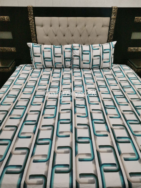 QF-1910: 3 Piece Cotton Bed Sheet