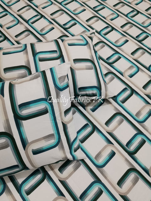 QF-1910: 3 Piece Cotton Bed Sheet