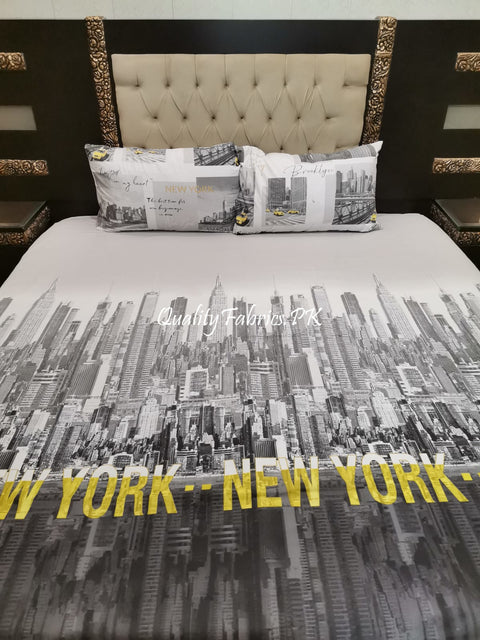 QF-1961: 3 Piece Cotton Bed Sheet