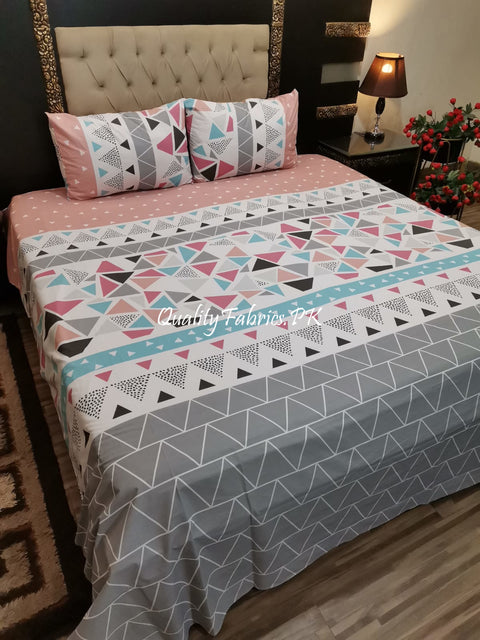 QF-1962: 3 Piece Cotton Bed Sheet