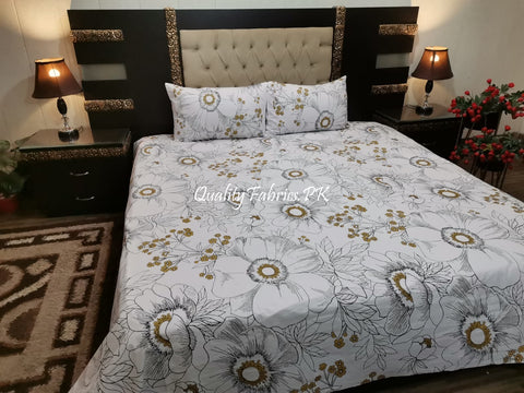 QF-1965: 3 Piece Cotton Bed Sheet