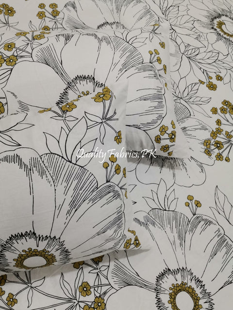 QF-1965: 3 Piece Cotton Bed Sheet