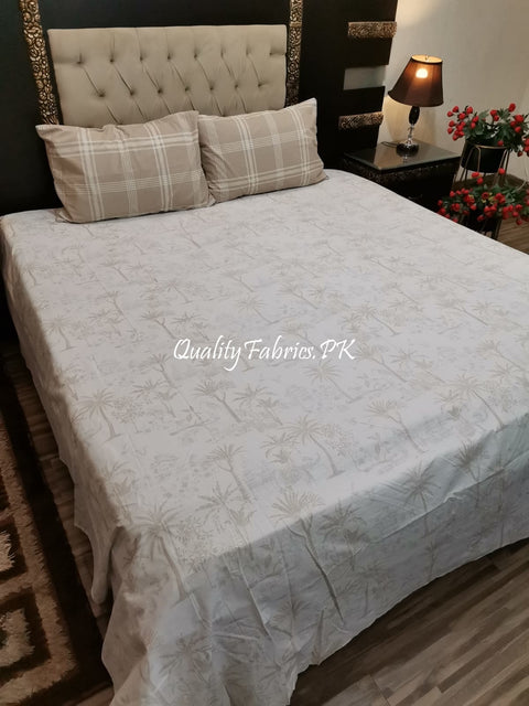 QF-1973: 3 Piece Cotton Bed Sheet