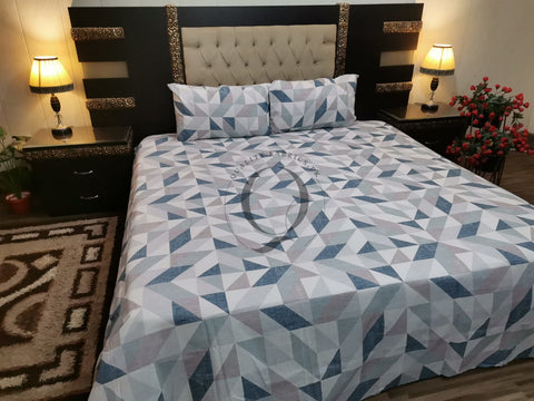 QF-2018: 3 Piece Cotton Bed Sheet