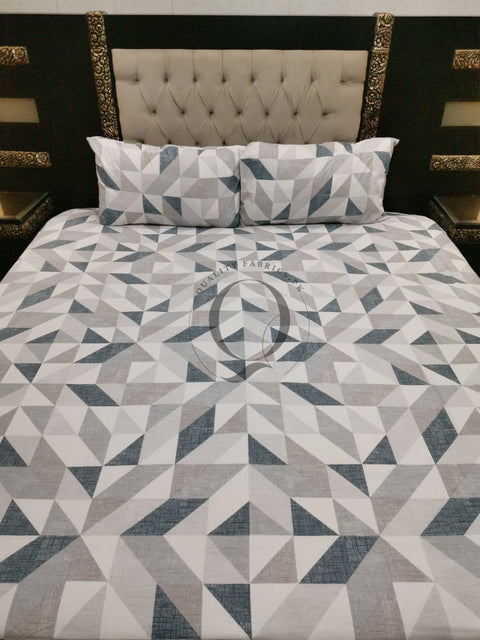 QF-2018: 3 Piece Cotton Bed Sheet