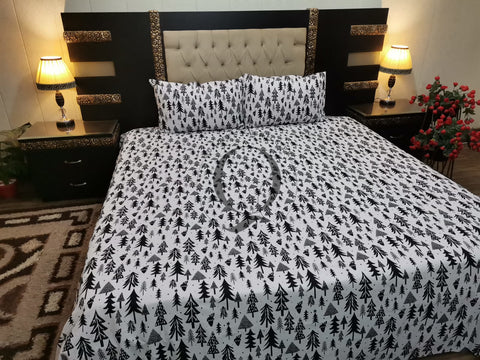QF-2025: 3 Piece Cotton Bed Sheet