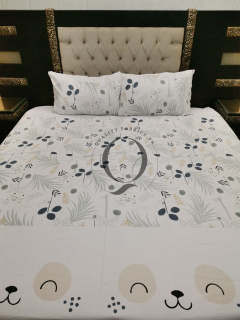 QF-2030: 3 Piece Cotton Bed Sheet