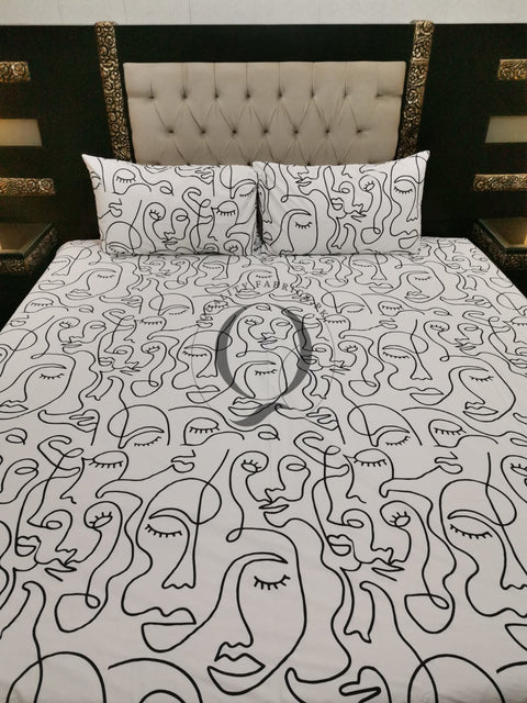 QF-2061: 3 Piece Cotton Bed Sheet