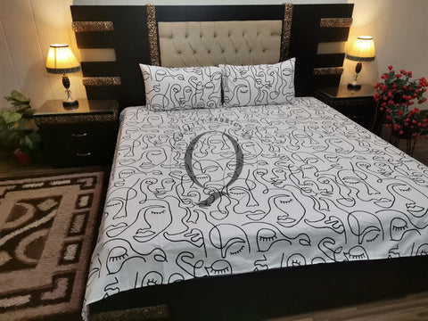 QF-2061: 3 Piece Cotton Bed Sheet