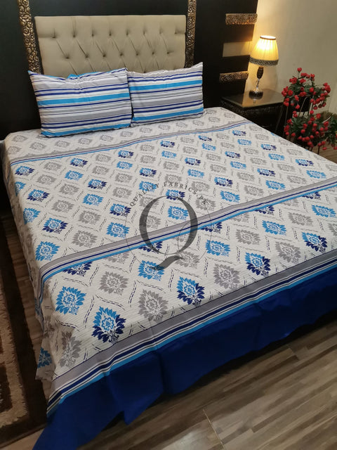 QF-2118: 3 Piece Cotton Bed Sheet
