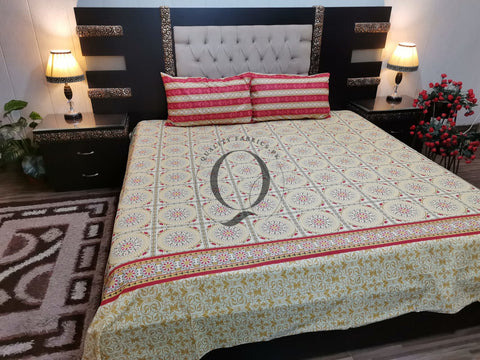 QF-2120: 3 Piece Cotton Bed Sheet