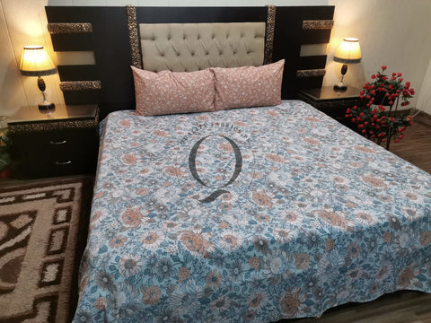 QF-2122: 3 Piece Cotton Bed Sheet