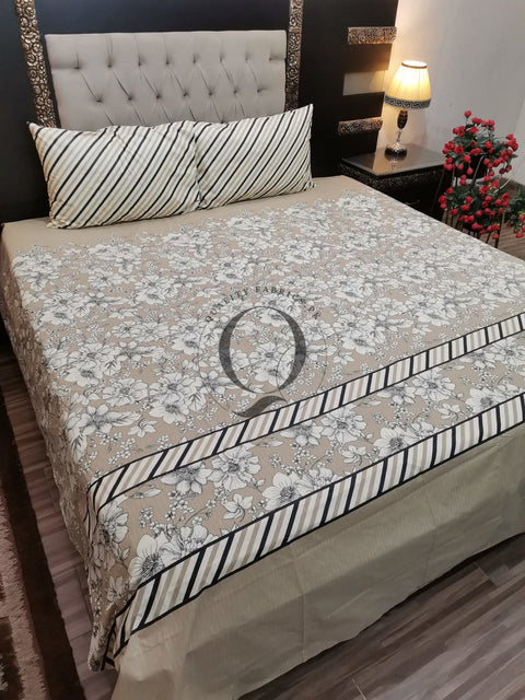 QF-2126: 3 Piece Cotton Bed Sheet