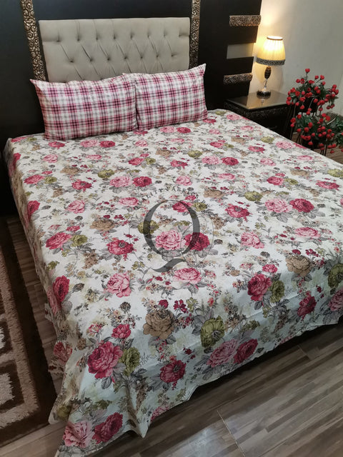 QF-2147: 3 Piece Cotton Bed Sheet