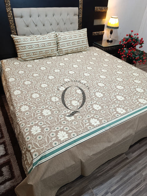 QF-2154 3 Piece Cotton Bed Sheet