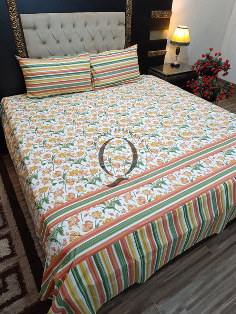 QF-2161: 3 Piece Cotton Bed Sheet