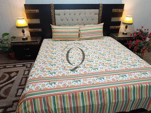 QF-2161: 3 Piece Cotton Bed Sheet