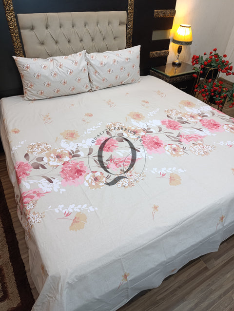 QF-2177: 3 Piece Cotton Bed Sheet