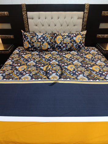 QF-2185: 3 Piece Cotton Bed Sheet