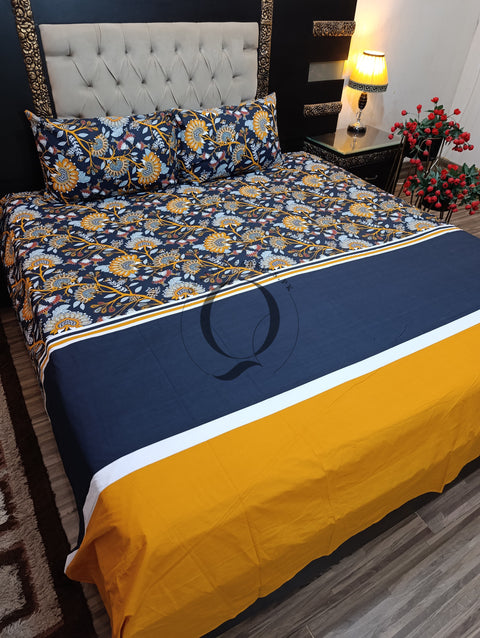 QF-2185: 3 Piece Cotton Bed Sheet