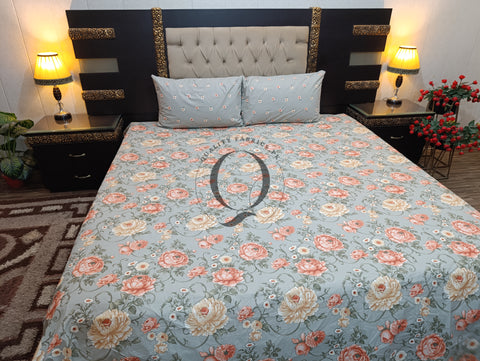QF-2207: 3 Piece Cotton Bed Sheet