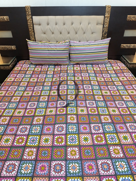 QF-2224: 3 Piece Cotton Bed Sheet