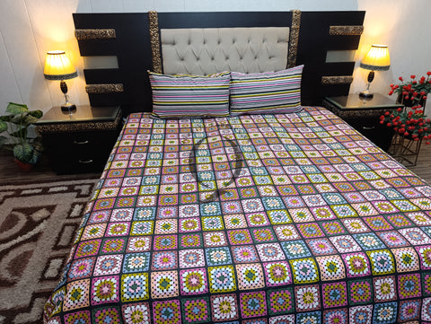 QF-2224: 3 Piece Cotton Bed Sheet