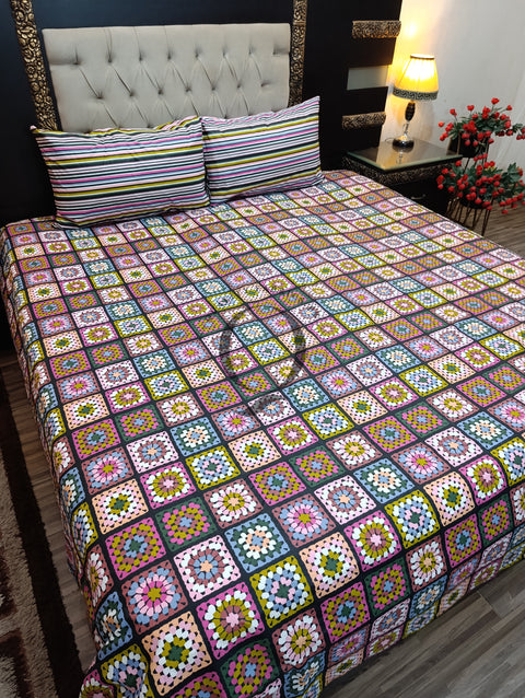 QF-2224: 3 Piece Cotton Bed Sheet