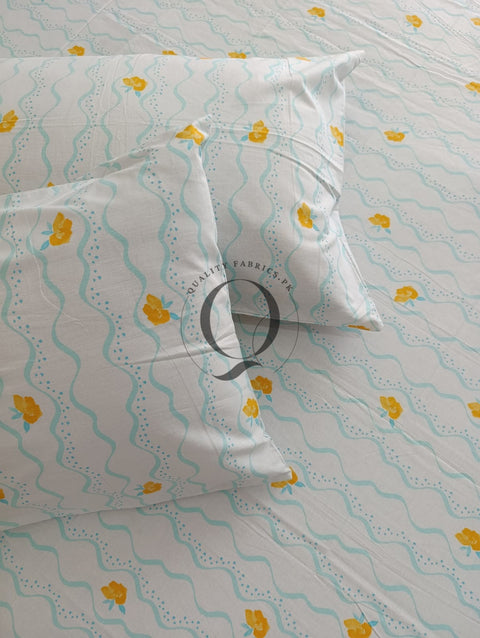 QF-2244: 3 Piece Cotton Bed Sheet