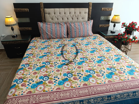 QF-2264: 3 Piece Cotton Bed Sheet