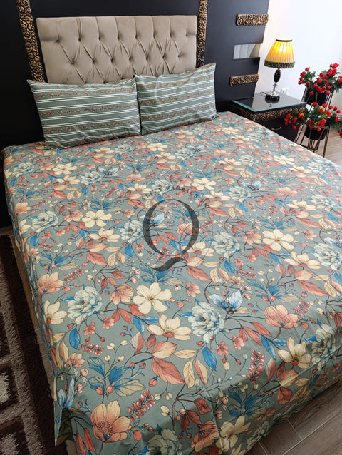 QF-2324: 3 Piece Cotton Bed Sheet