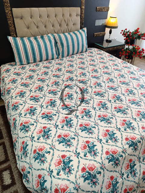 QF-2369: 3 Piece Cotton Bed Sheet