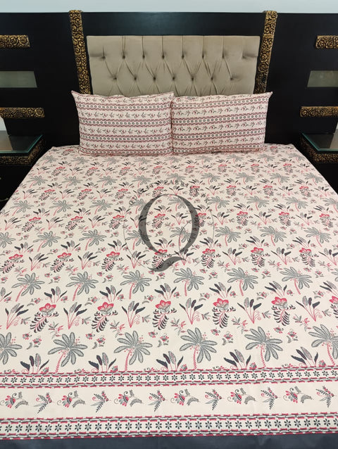 QF-2408: 3 Piece Cotton Bed Sheet
