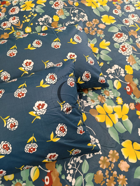 QF-2424: 3 Piece Cotton Bed Sheet