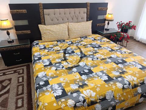 QF-2438: 3 Piece Cotton Bed Sheet