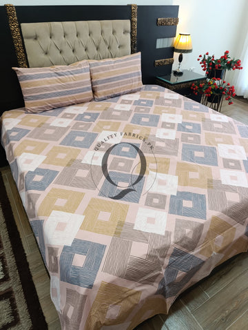 QF-2507: 3 Piece Cotton Bed Sheet